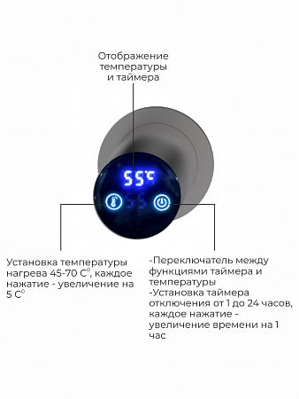 Аккорд П5 500х800 электро Полотенцесушитель TERMINUS Оружейная сталь Владикавказ - фото 4