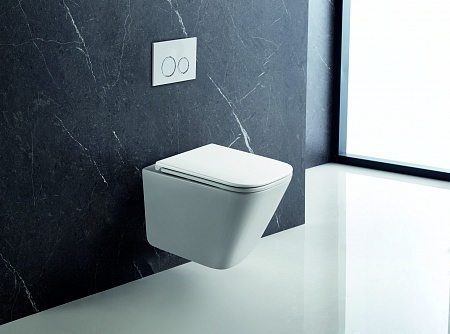 Подвесной унитаз безободковый Terminus Ватикан Monolit 490х340 белый Владикавказ - фото 1